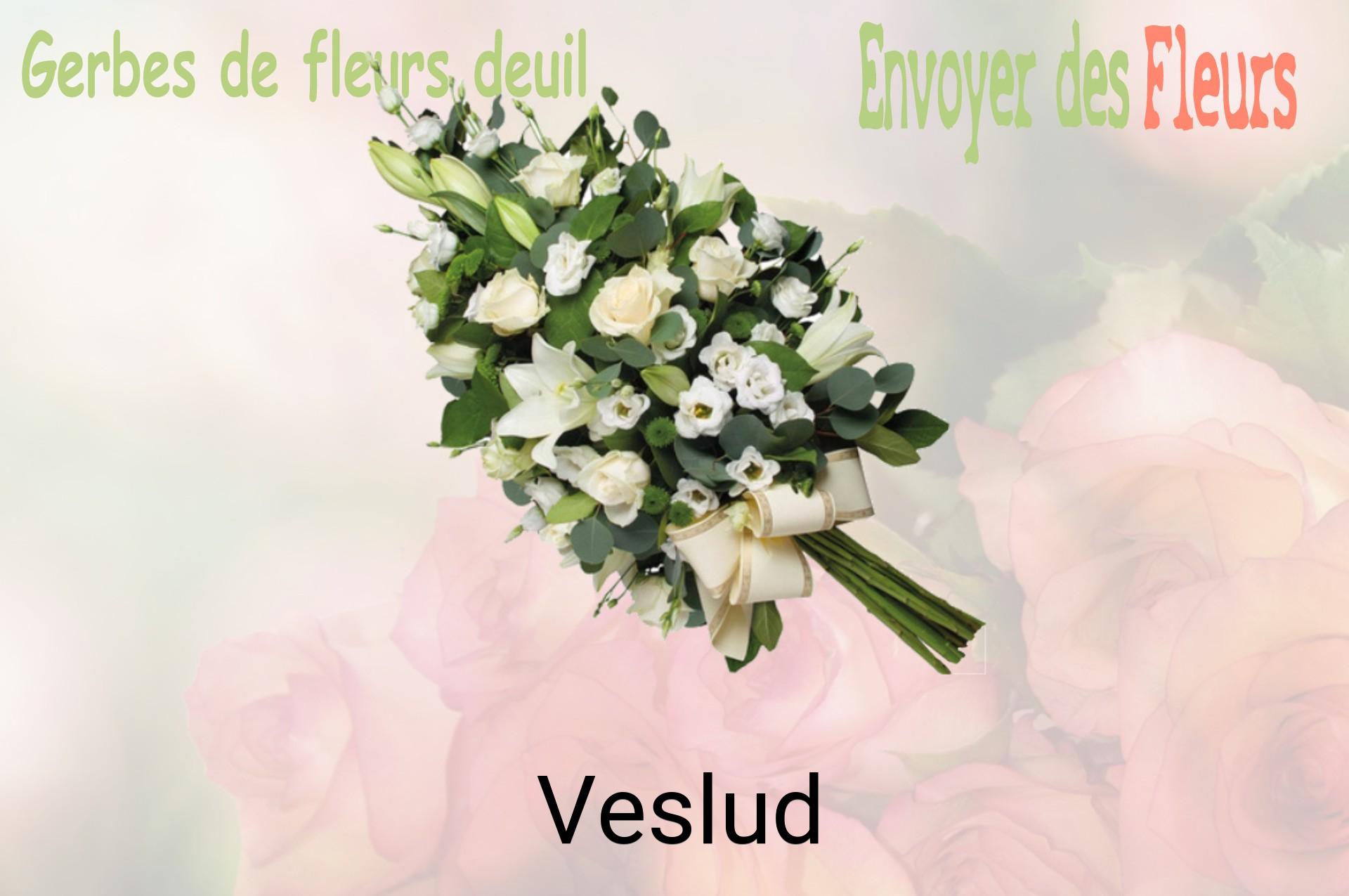 Gerbe de fleurs de deuil livrée à Veslud